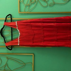 Red fringe dress
